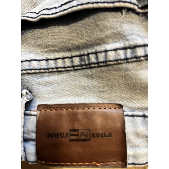 Phat Farm Denim Kids Jeans Size 10 Stretch Skinny Distressed *see flaw* - Picture 8 of 10